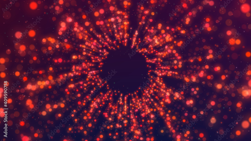 Glittering Particle Tunnel, Background Shining Particles