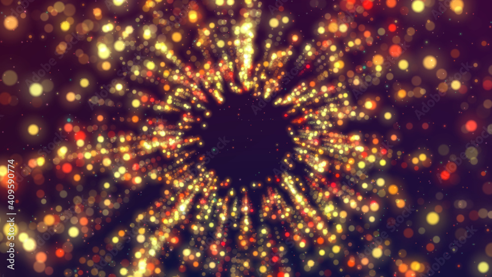 Glittering Particle Tunnel, Background Shining Particles Glittering Particle Tunnel, Background Shining Particles