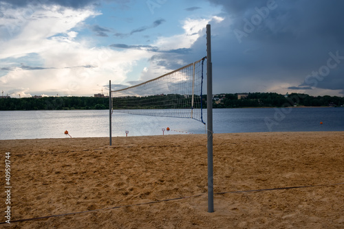 Beach on the Volga river in the city of Kostroma
