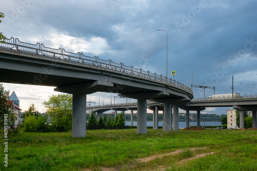 Automobile bridge over the Volga river in the city of Kostroma © Konstantin