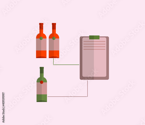alcoholic drinks ordering infographics, for graphic and web design, beverages logistics