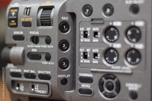 Professional video camera control buttons