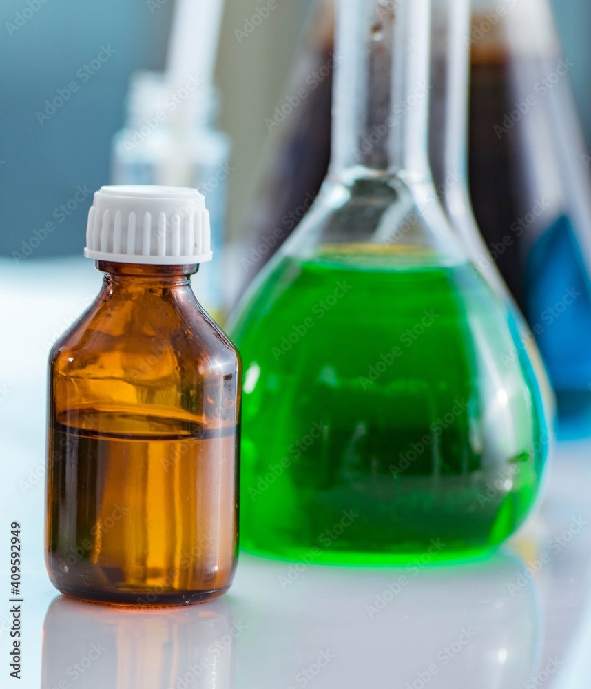 Various chemical solutions in the lab Various chemical solutions in the lab