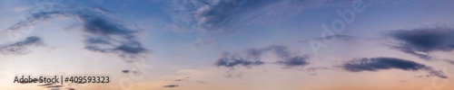 Fototapeta Naklejka Na Ścianę i Meble -  Dramatic panorama sky with cloud on sunrise and sunset time. Panoramic image.