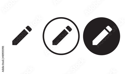 mode edit icon black outline for web site design 
and mobile dark mode apps 
Vector illustration on a white background