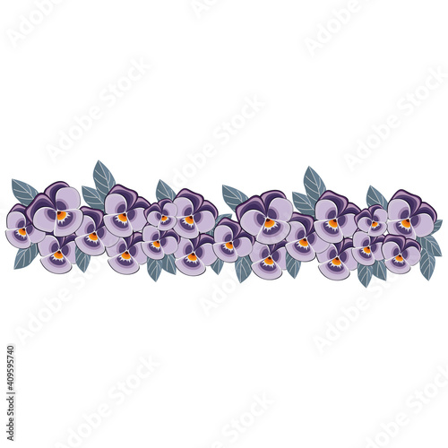 Flower vector pansy element