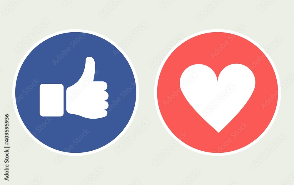 Simple Like And Love Vector Design Simple Like And Love Vector Design