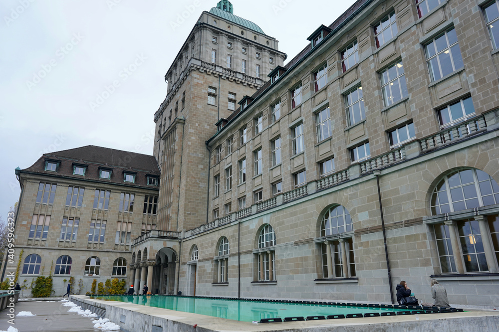 University of Zurich UZH, main campus. Photo taken December 2nd, 2020, Zurich, Switzerland.