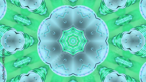 3d Looped abstract kaleidoscope or mandala. Hypnotic background.