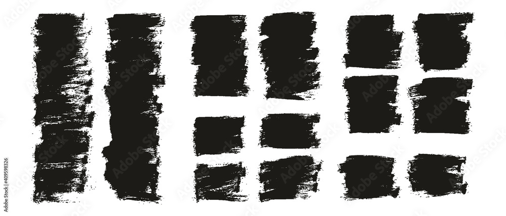 Flat Paint Brush Thin Half Background High Detail Abstract Vector Background Set Flat Paint Brush Thin Half Background High Detail Abstract Vector Background Set