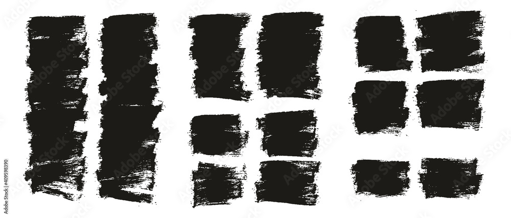 Flat Paint Brush Thin Half Background High Detail Abstract Vector Background Set Flat Paint Brush Thin Half Background High Detail Abstract Vector Background Set
