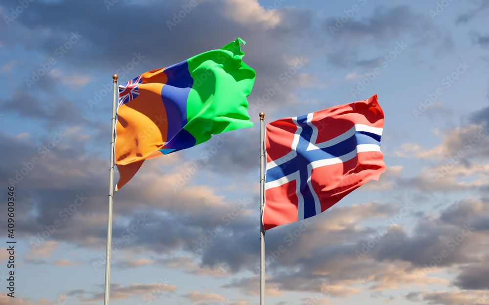 Flags of Sultanate of M'Simbati and Norway. Flags of Sultanate of M'Simbati and Norway.