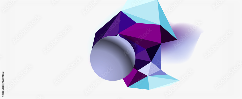 Trendy 3d geometric composition, design template for business or technology presentation, internet poster or web brochure cover Trendy 3d geometric composition, design template for business or technology presentation, internet poster or web brochure cover