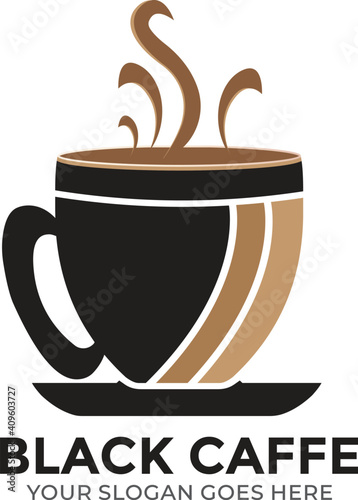 Black Caffe Logo Design Concept