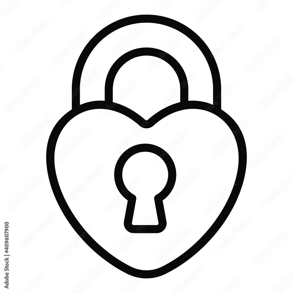 love lock, security simple line icon collection for valentine day. love lock, security simple line icon collection for valentine day.