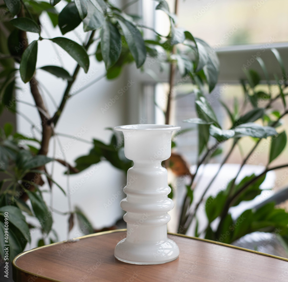 White Mid Century Modern Vase
