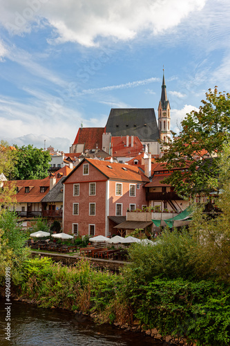 Historic Center of Cesky Krumlov.The city was given a UNESCO World Heritage Site status in 1992.