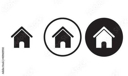 house icon black outline for web site design and mobile dark mode apps Vector illustration on a white background