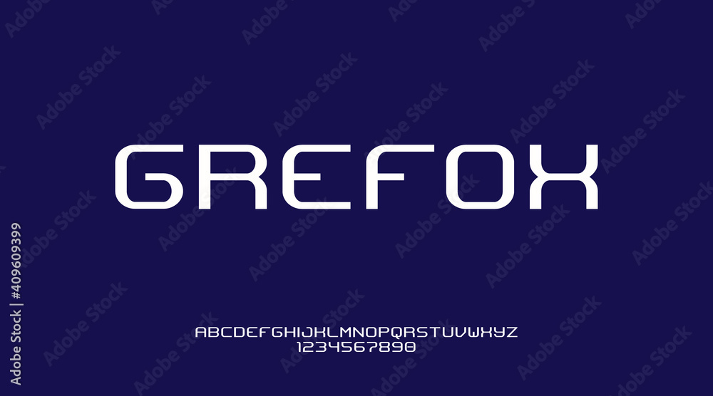 Modern and futuristic font, suitable for logo, logotype, monogram, flyer, poster