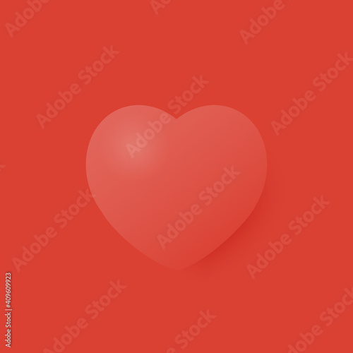Red heart. Symbol of love and Valentine's day.