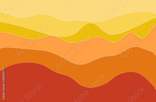 Background in the form of wavy stripes in yellow-orange tones.