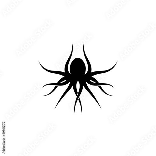 Octopus. Logo. Vector illustration