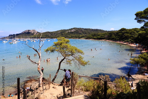 Obraz na płótnie Île de Porquerolles - Plage Notre-Dame w salonie