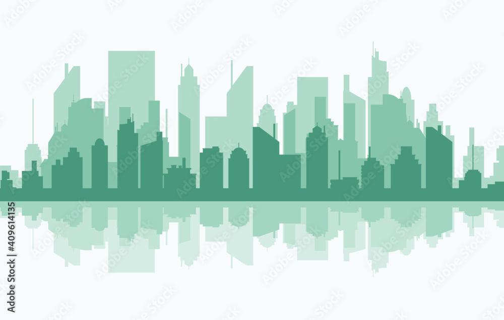 simple design city silhouette illustration