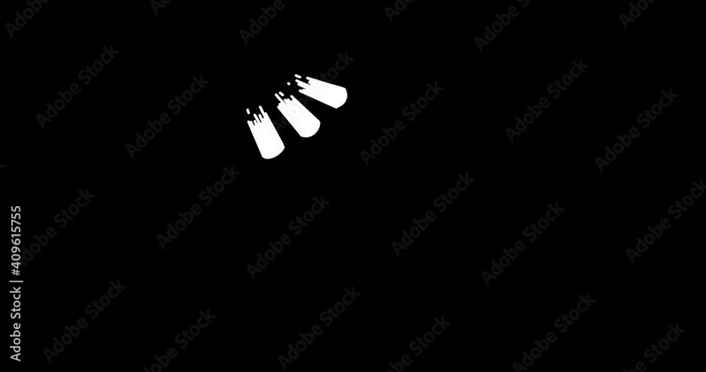 Set of Accent and Underline Elements. White Highlight Elements, Hand drawn circles, frames, dividers, arrows, dots, underlines, dots, curves. Doodle loop animation with Alpha channel.