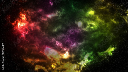 Nebula background with space and color manipulation