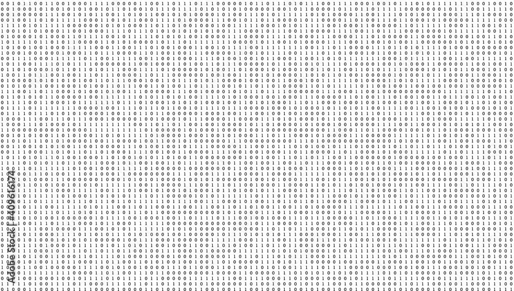 Obraz na plátně Sheet Of Binary Codes Listing Seamless Pattern