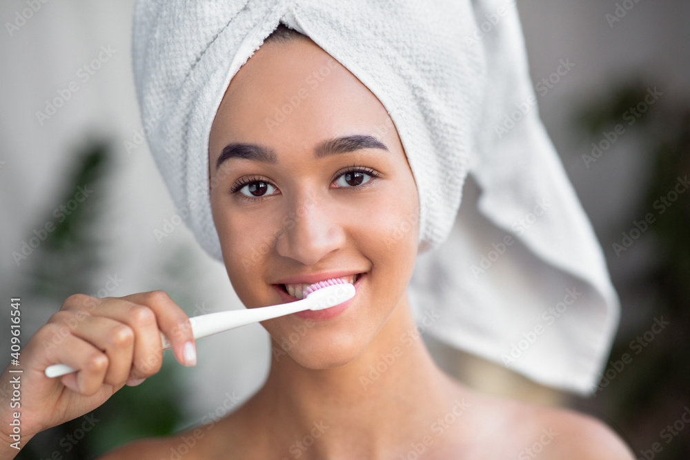Dental care, oral hygiene, healthy teeth, daily procedure Dental care, oral hygiene, healthy teeth, daily procedure