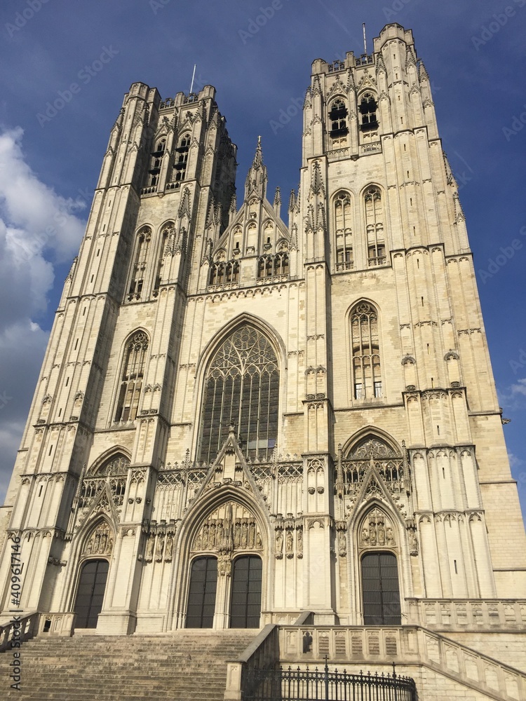 Obraz premium european gothic cathedral facade
