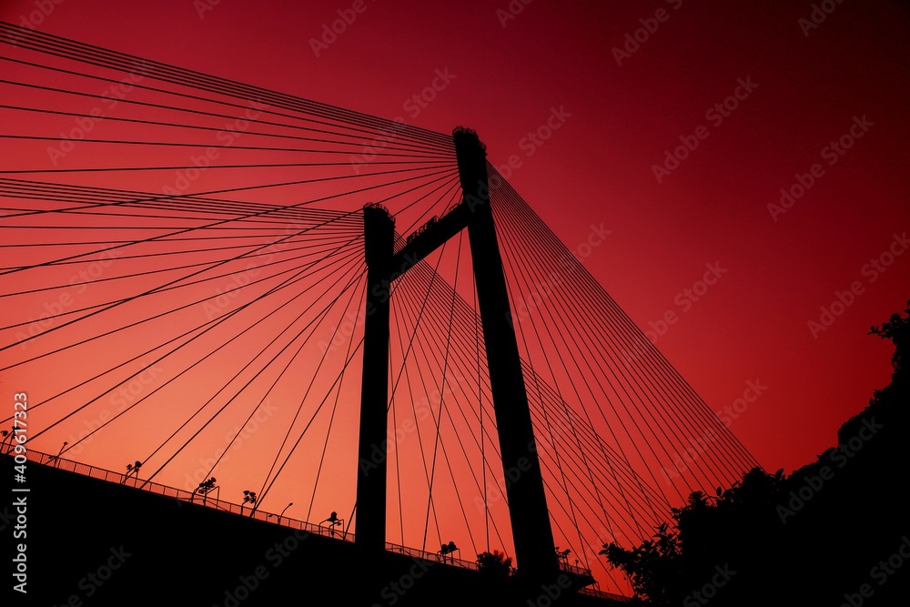 Obraz premium Second Hooghly Bridge Vidyasagar Setu Kolkata West Bengal