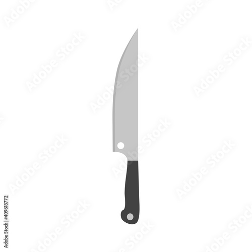 Kitchen knife vector illustration cooking food icon symbol. Knife equipment restaurant chef isolated white. Cut metal steel tool sign. Handle appliance blade element icon
