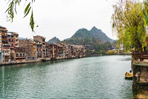 Yuangu Town, Qiandongnan Town, Guizhou, China photo