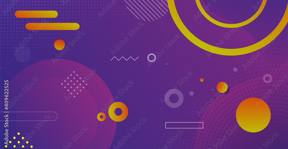 Fototapeta premium Futuristic geometry of Memphis. Colorful shapes, brightly colored textures and funny colored patterns abstract vector backgrounds.