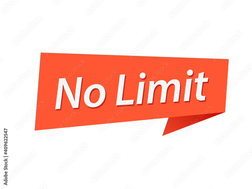 Fototapeta premium No limit banner design vector