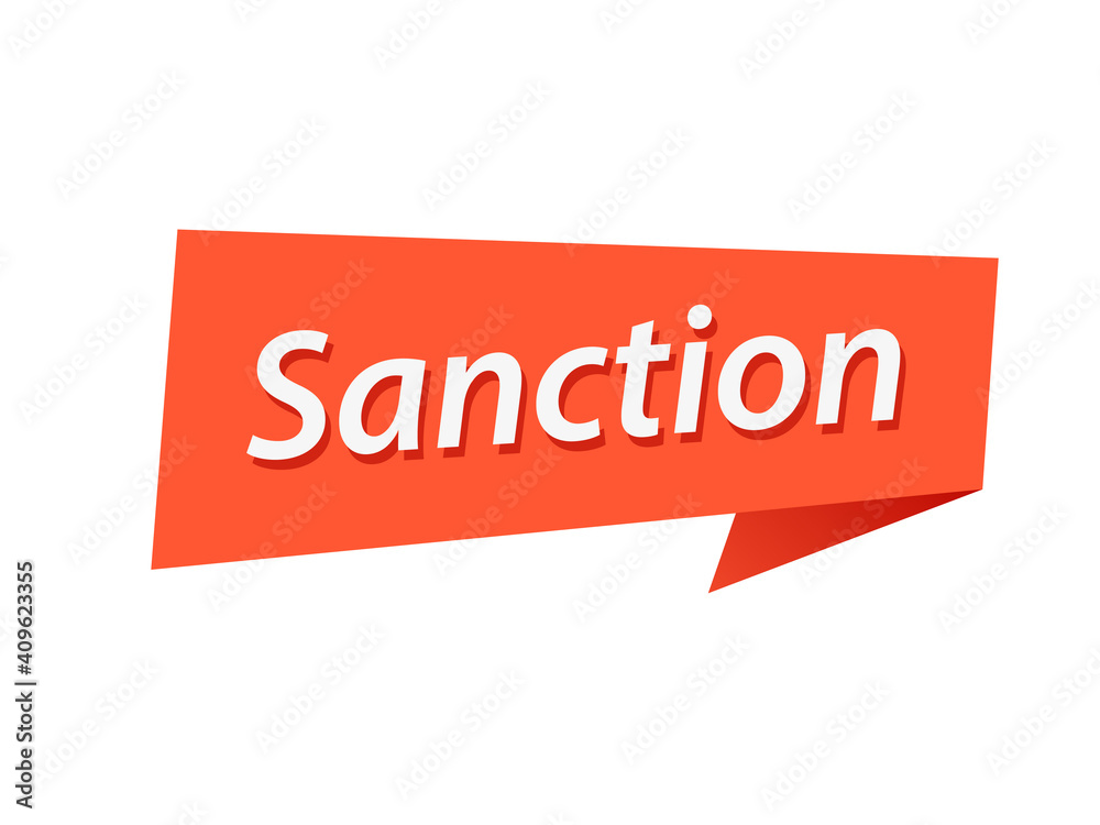 Sanction banner design vector, Sanction Sanction banner design vector, Sanction