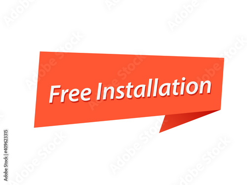 Free installation banner design vector