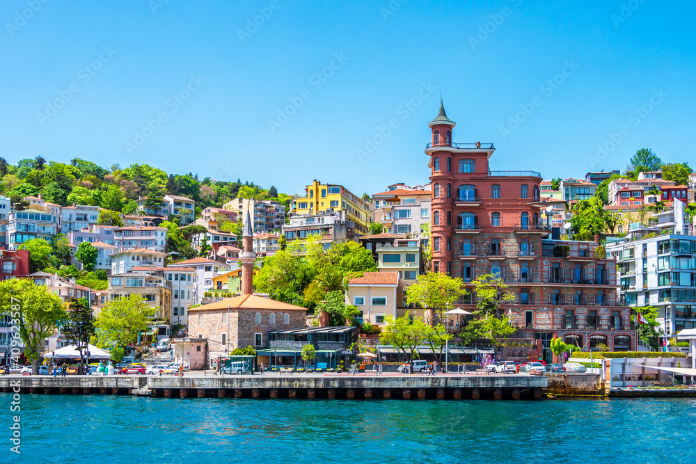 The old Ottoman era waterfront houses view in Istanbul