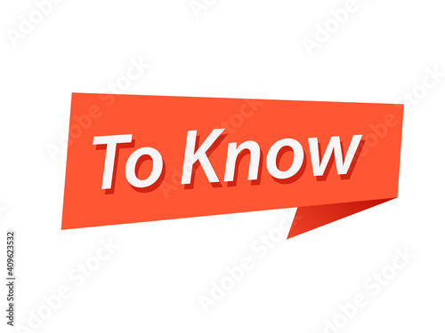 To Know banner design vector