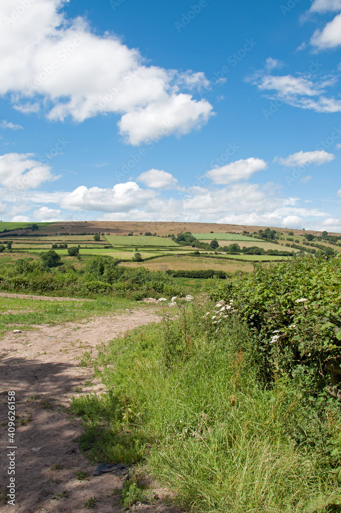 Naklejka premium Welsh hills in the summertime.