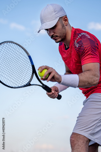 Young man playing tennis © ivanko80