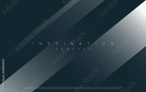 Minimalist blue premium abstract background with luxury geometric elements. Exclusive wallpaper design for poster, brochure, presentation, website etc. - Vector EPS