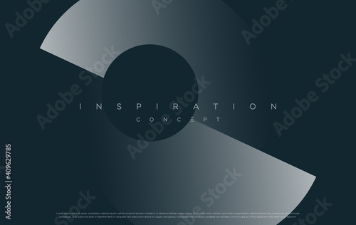 Minimalist blue premium abstract background with luxury geometric elements. Exclusive wallpaper design for poster, brochure, presentation, website etc. - Vector EPS