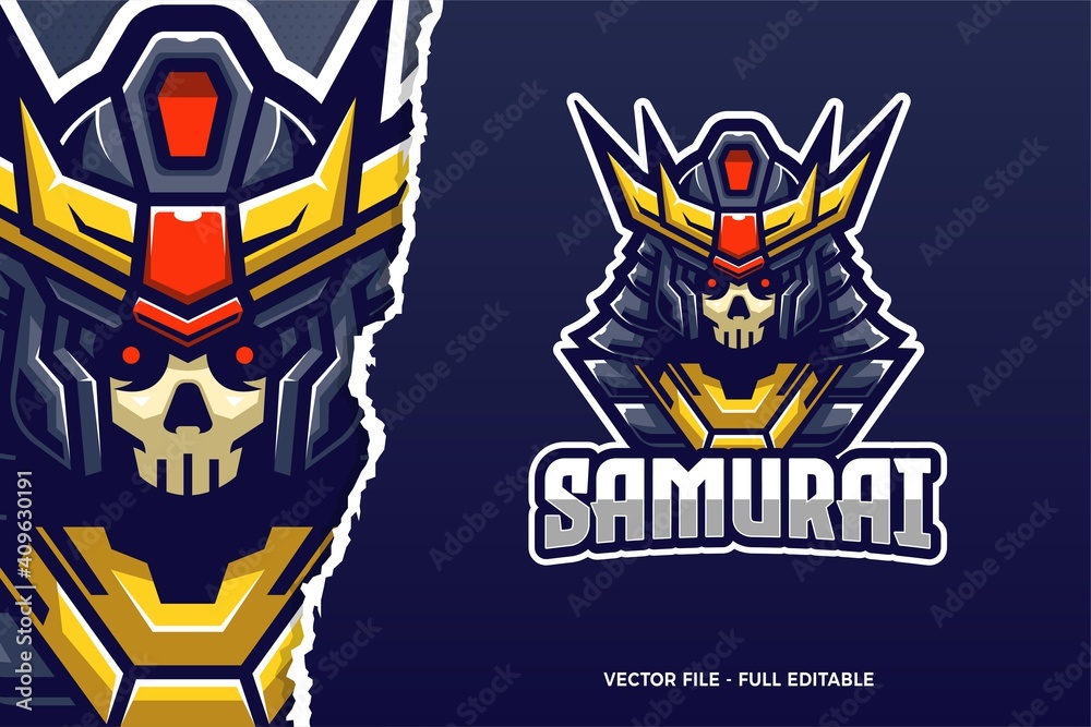 King Samurai E-sport Logo Template