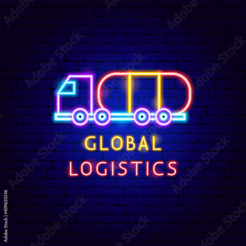 Global Logistics Neon Label