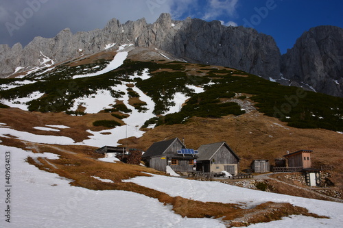 mountain hut in the mountains