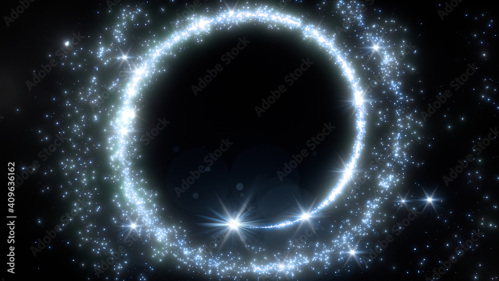 Star Glitter Sparkling Particles Fireworks twinkle 3D illustration.